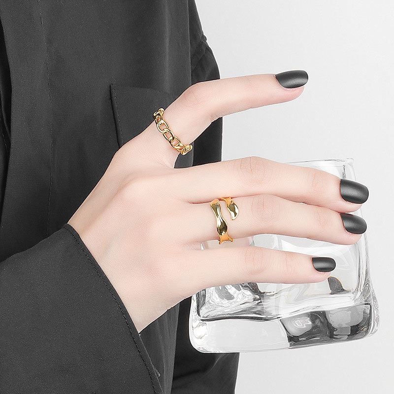 S925 sterling silver ring opening adjustable women's ring - Image 5