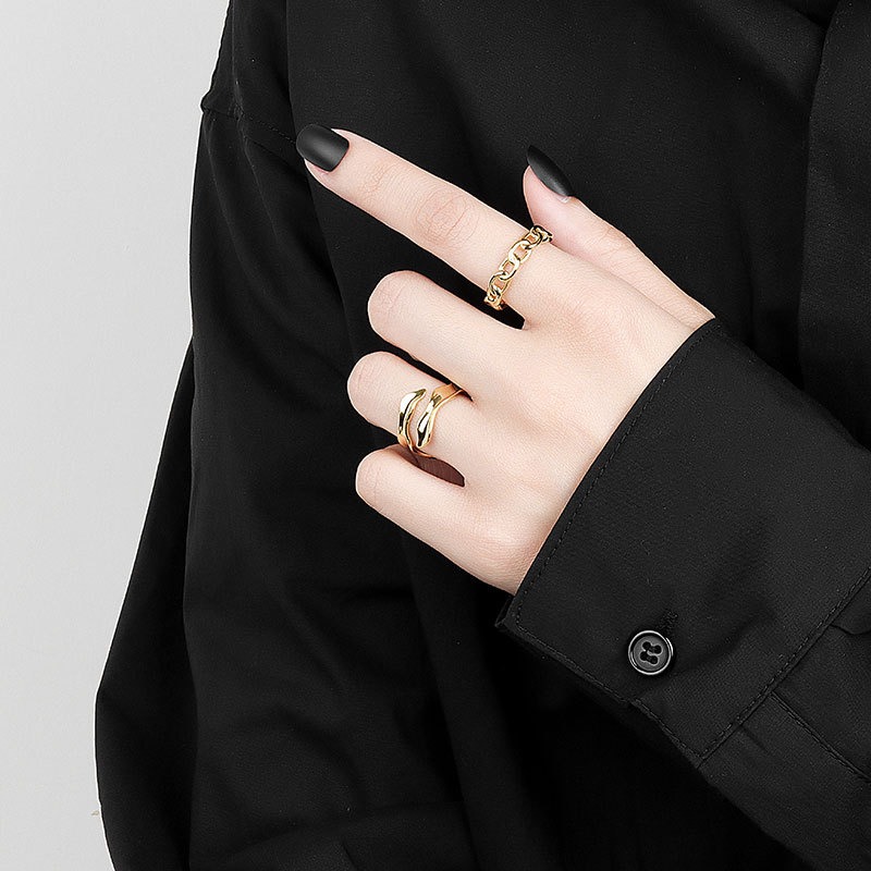 S925 sterling silver ring opening adjustable women's ring - Image 4