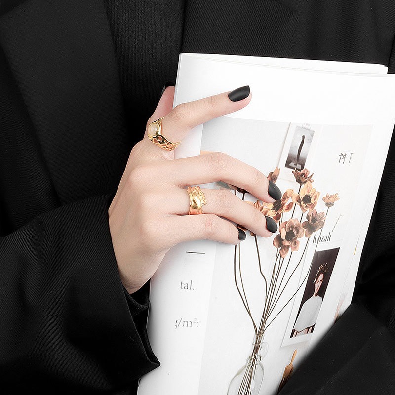 S925 sterling silver ring opening adjustable women's ring - Image 5