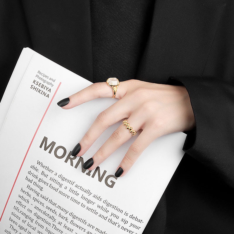 S925 sterling silver ring opening adjustable women's ring - Image 5