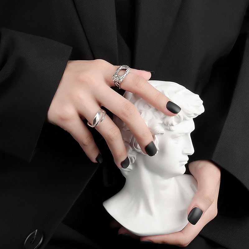 S925 sterling silver ring opening adjustable women's ring - Image 5