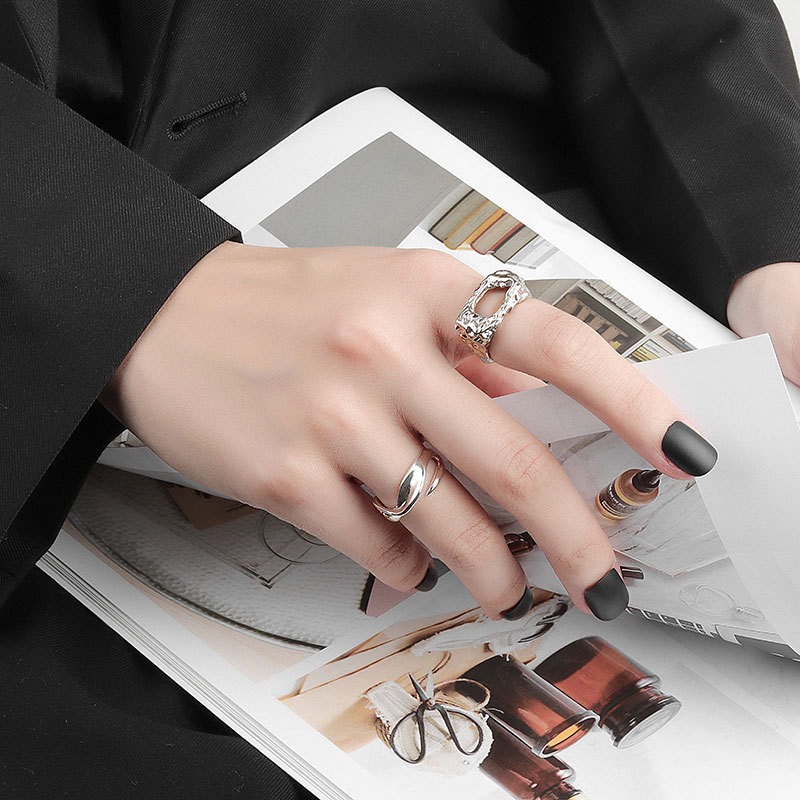 S925 sterling silver ring opening adjustable women's ring - Image 5