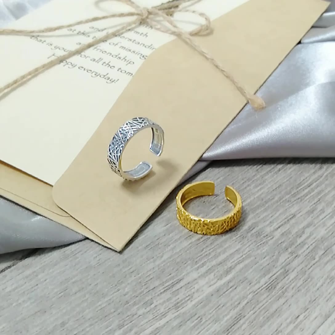 S925 sterling silver ring opening adjustable women's ring style - Image 5