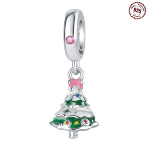 S925 Sterling Silver Beaded DIY Christmas Tree Bracelet Accessories