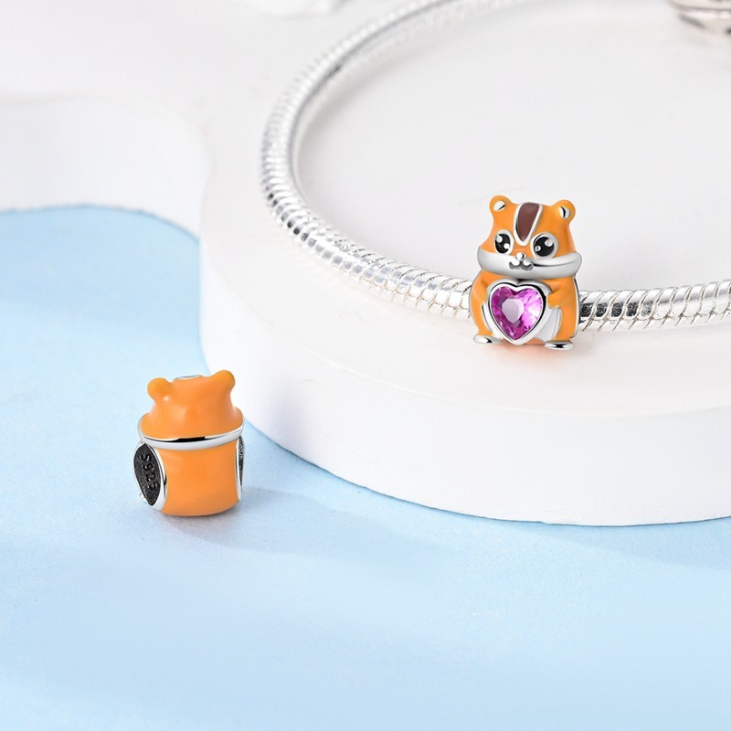 S925 Sterling Silver Beaded DIY Hamster Bracelet Accessories - Image 5