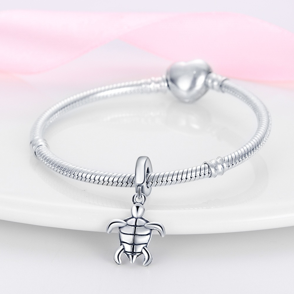 S925 sterling silver beaded DIY colorful turtle bracelet accessories - Image 5