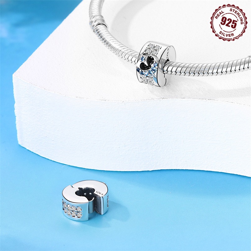 S925 Sterling Silver Beaded DIY Round Bracelet Accessories - Image 5