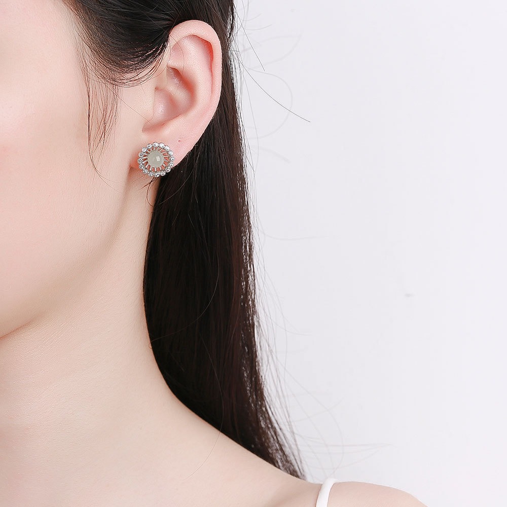 S925 sterling silver stud earrings and Tianyu earrings - Image 4
