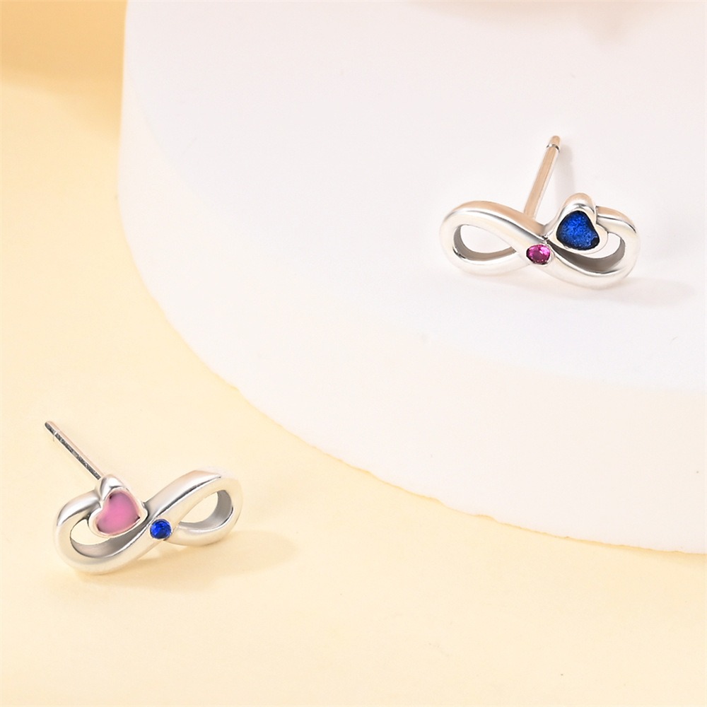 S925 sterling silver stud earrings - Image 5