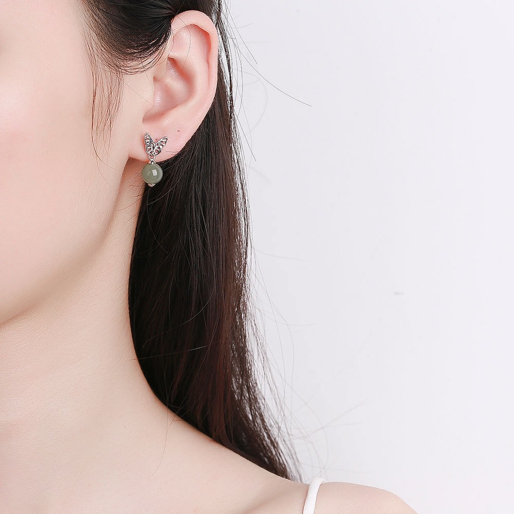 S925 sterling silver stud earrings and Tianyu butterfly earrings - Image 5