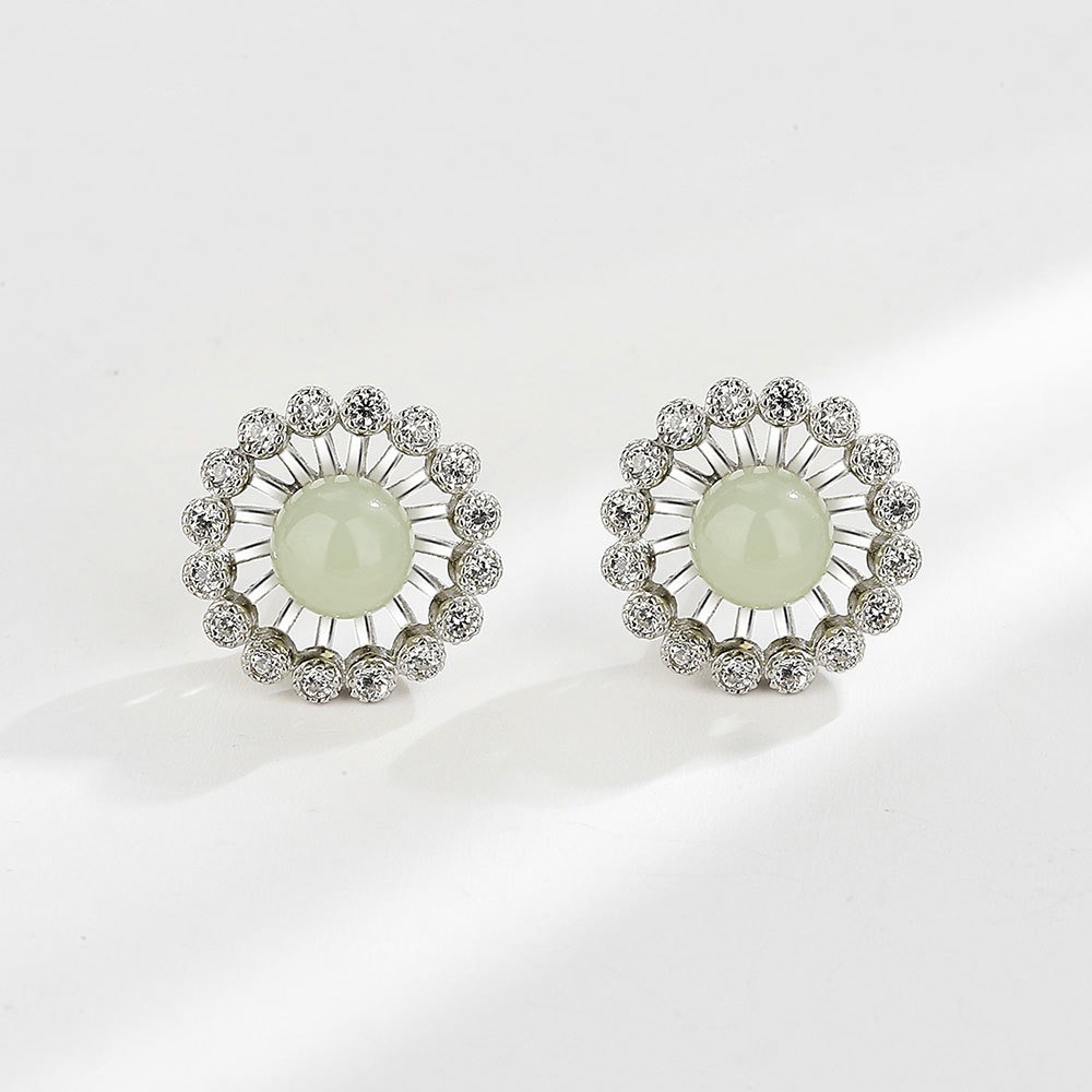 S925 sterling silver stud earrings and Tianyu earrings - Image 3