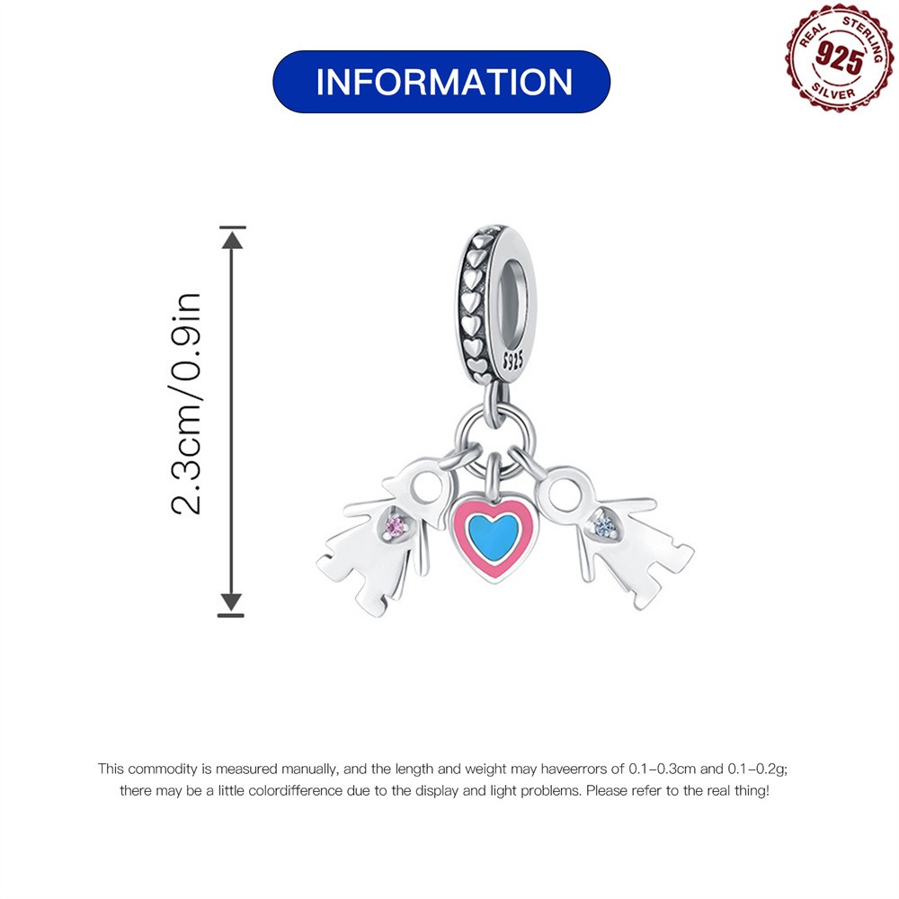 S925 Sterling Silver Beaded DIY Boy Girl Bracelet Accessories - Image 4