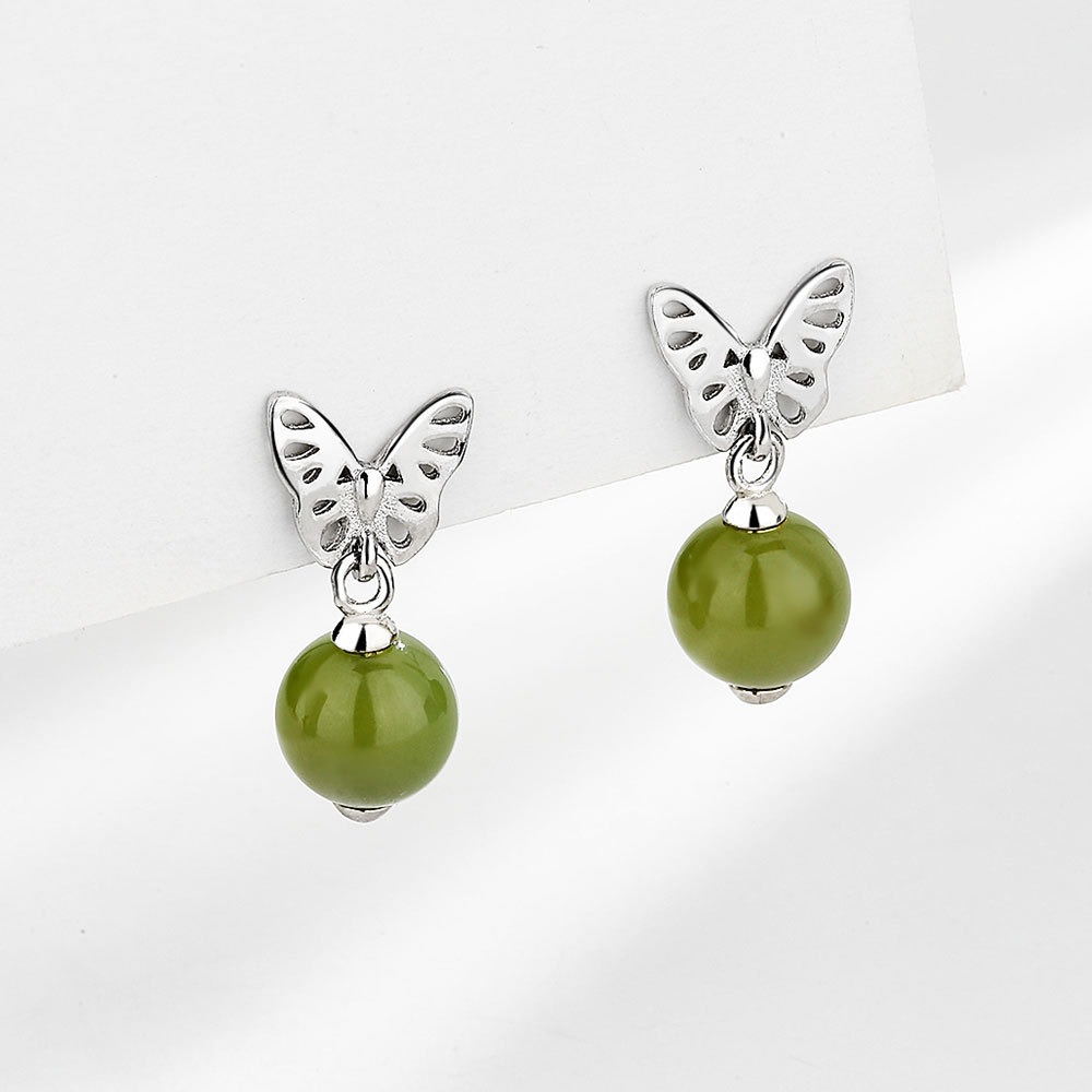S925 sterling silver stud earrings and Tianyu butterfly earrings - Image 4