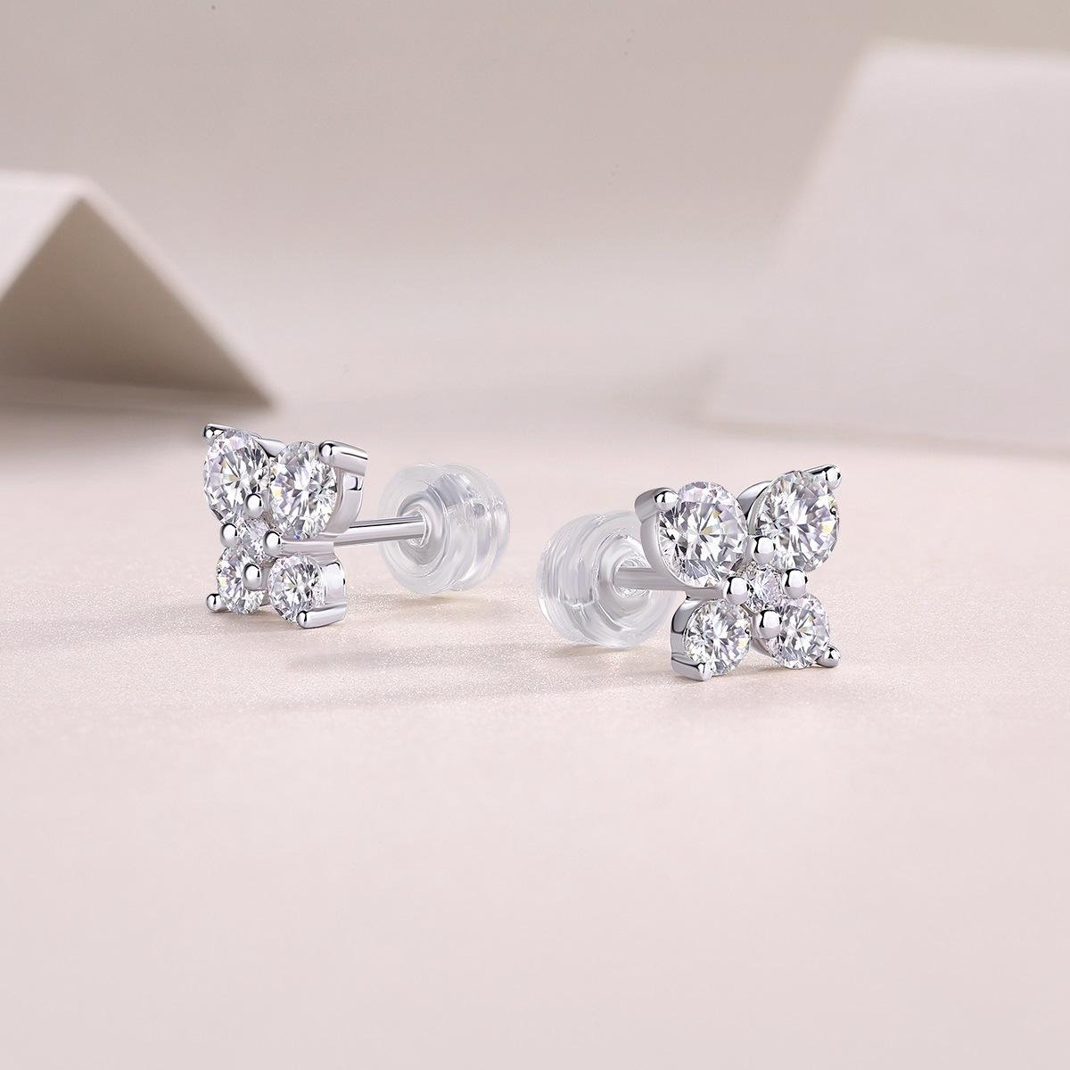 Moissanite S925 sterling silver earrings - Image 3