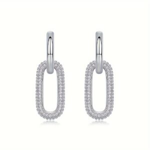 Moissanite S925 sterling silver earrings