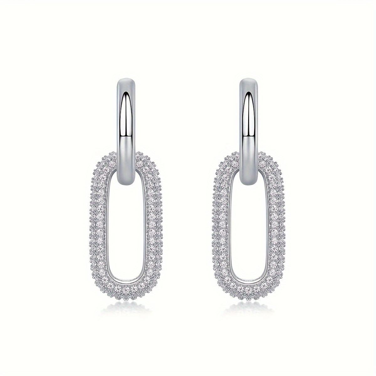 Moissanite S925 sterling silver earrings