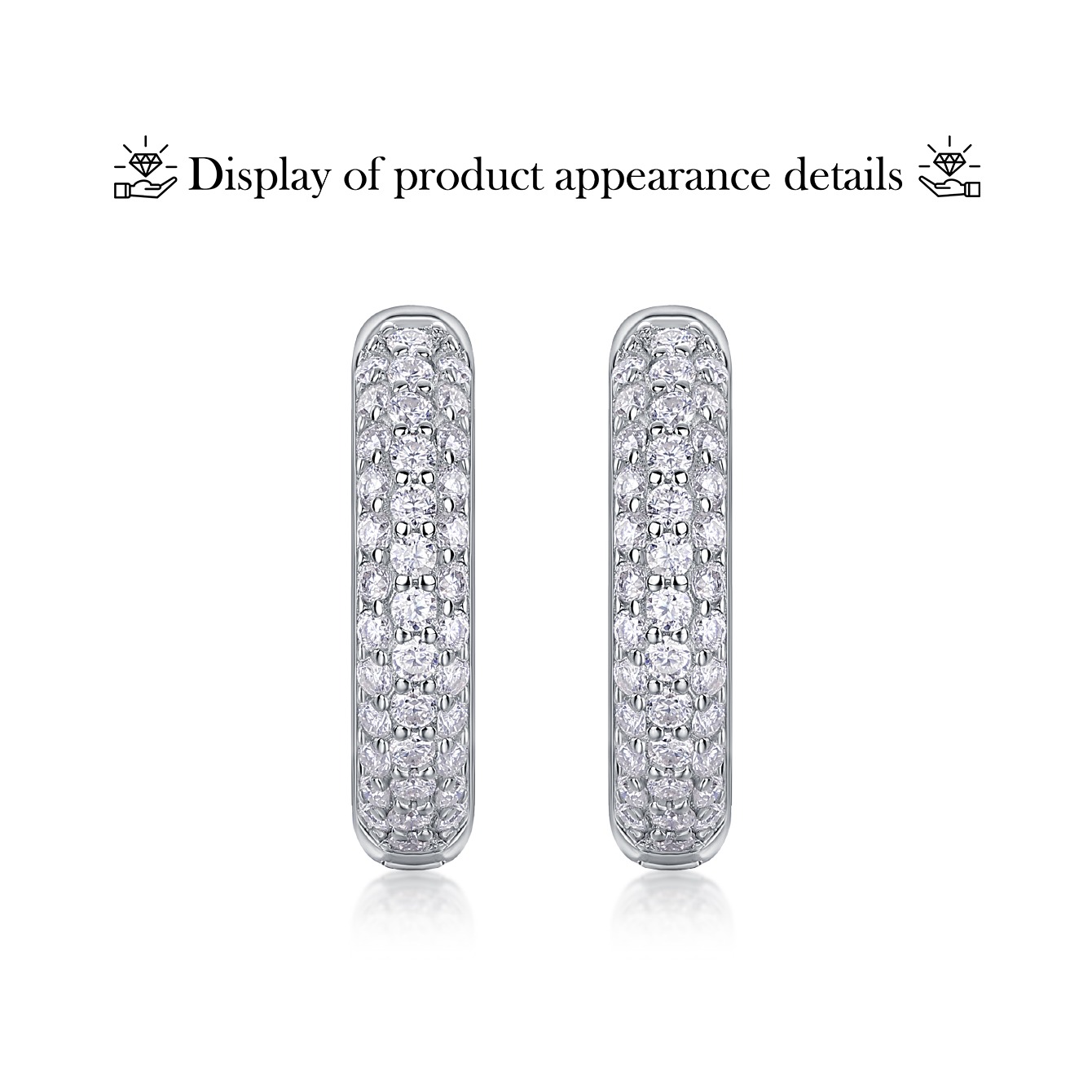 Moissanite S925 sterling silver earrings - Image 2