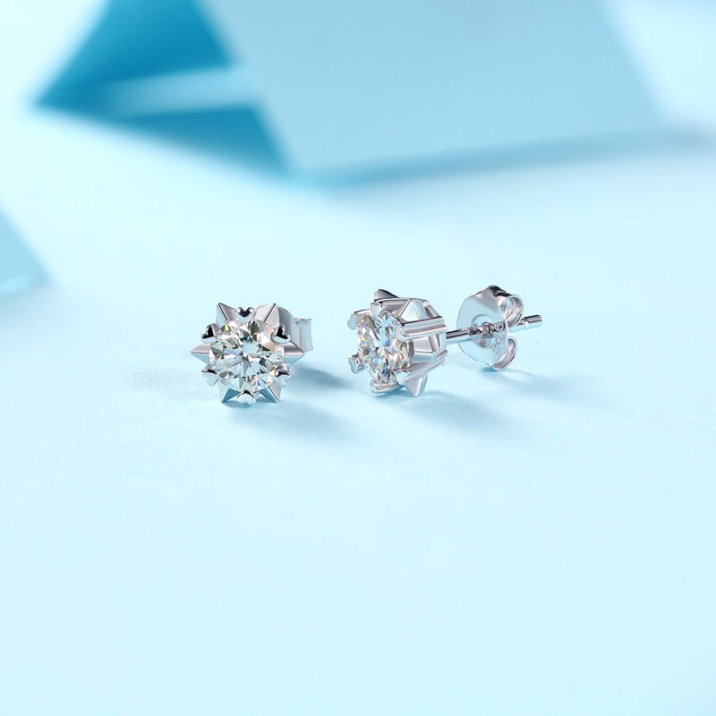 0.5CT Moissanite S925 Sterling Silver Earrings - Image 3