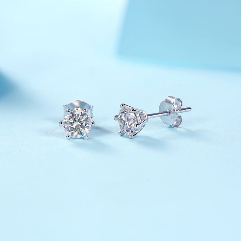 Moissanite S925 sterling silver earrings - Image 3