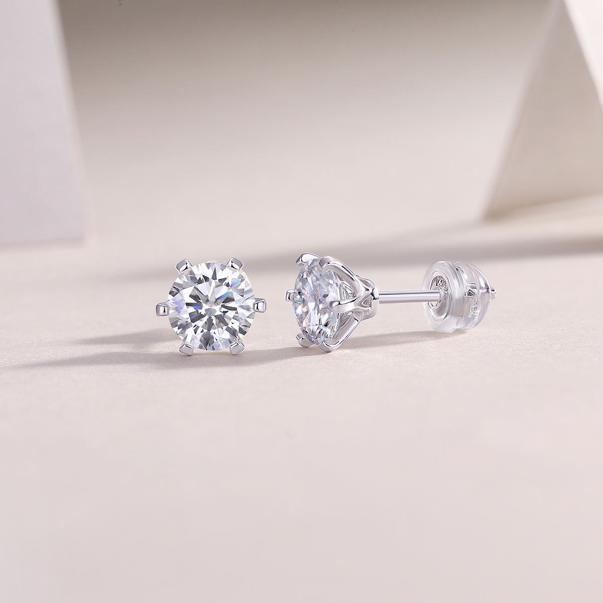 Moissanite S925 sterling silver earrings - Image 3