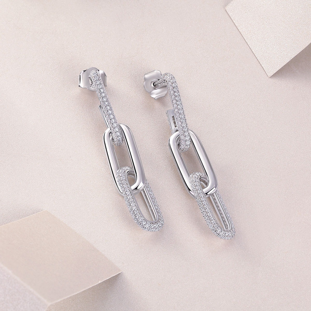 Moissanite S925 sterling silver earrings - Image 3