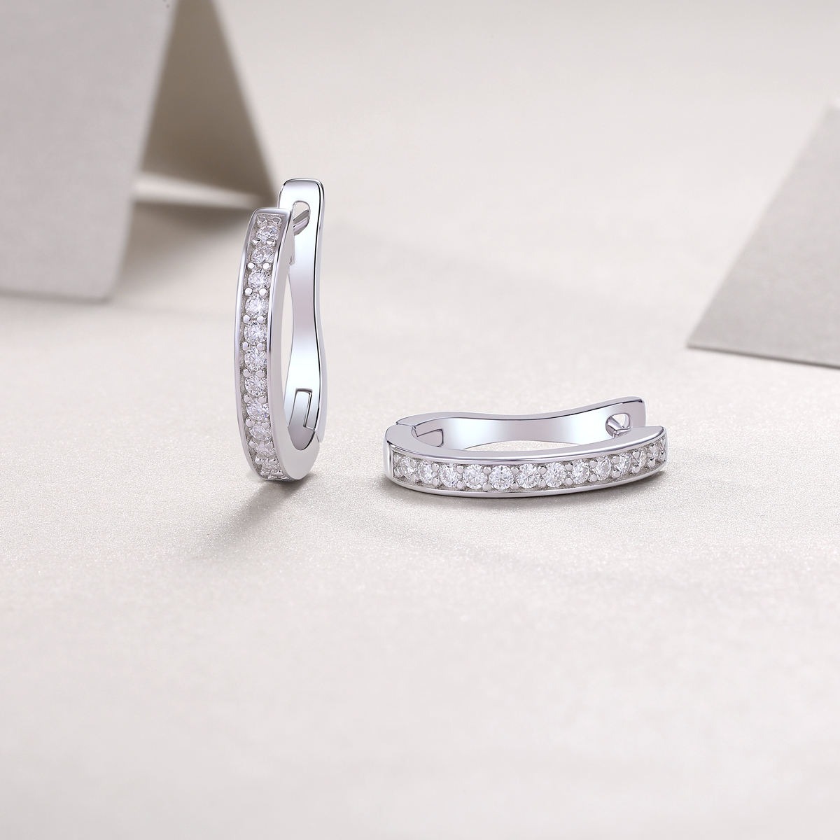 Moissanite S925 sterling silver earrings - Image 3