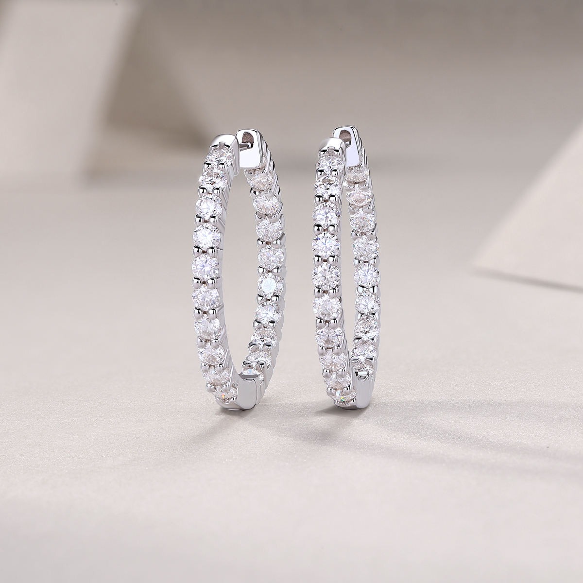 Moissanite S925 sterling silver earrings - Image 3