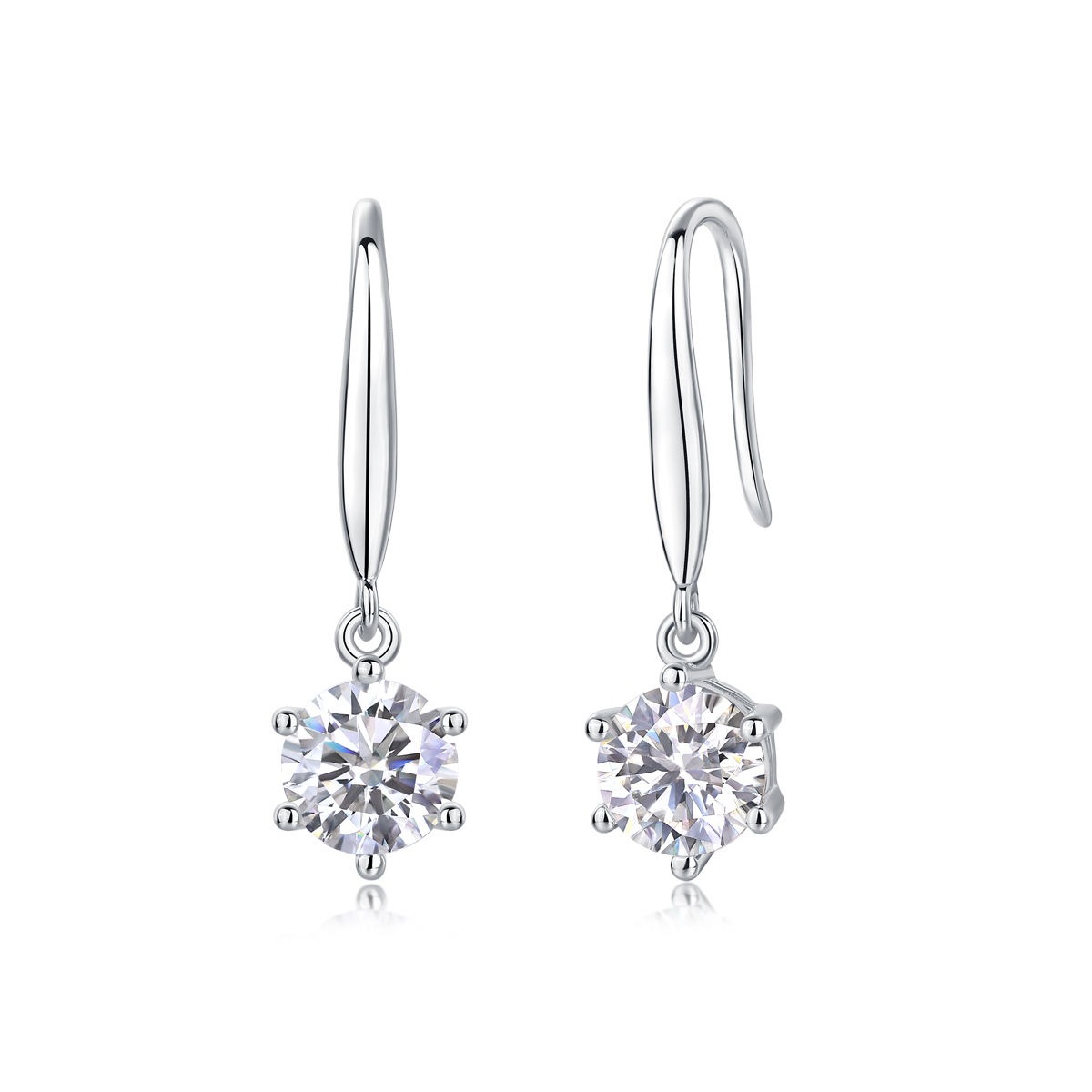 Moissanite S925 sterling silver earrings