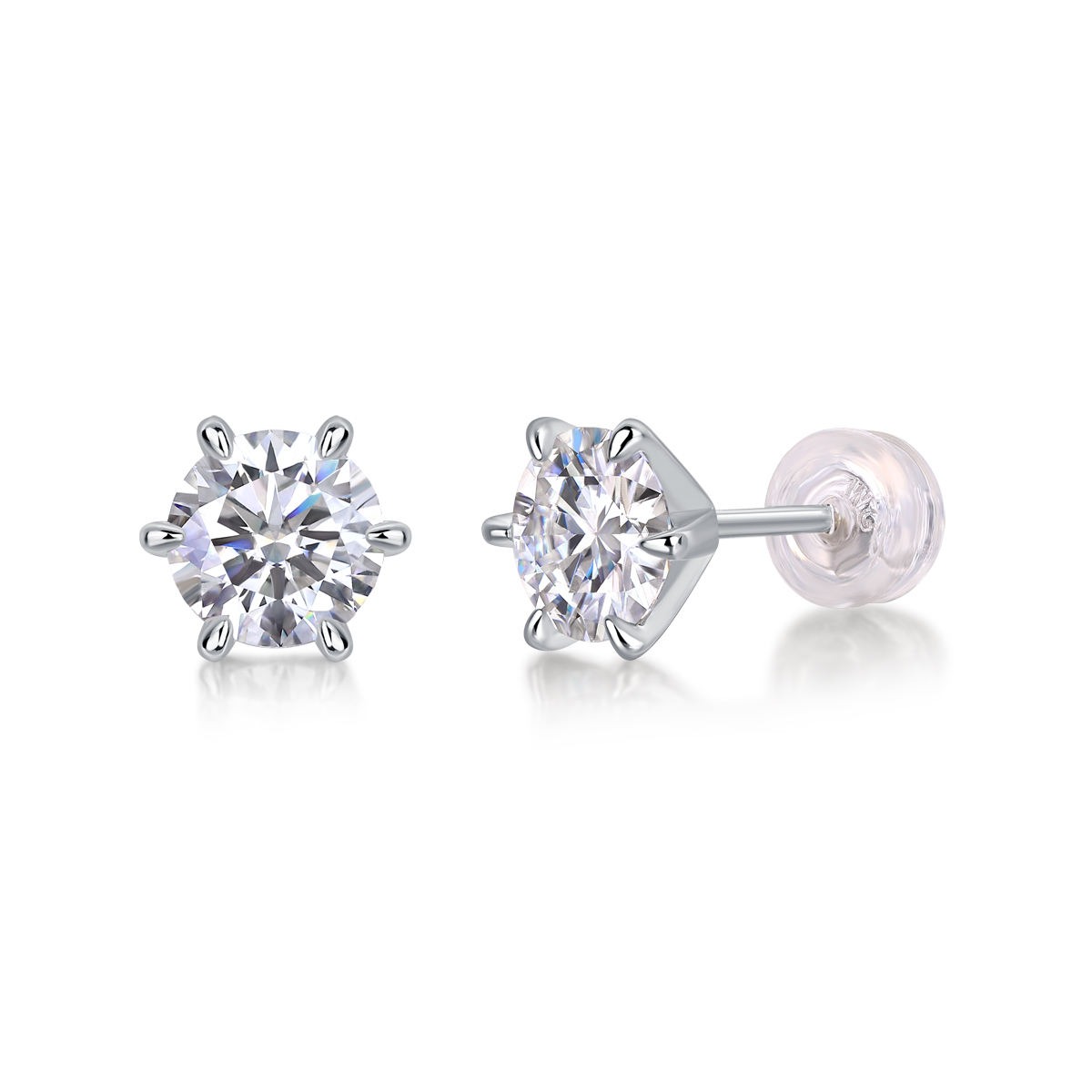 Moissanite S925 sterling silver earrings