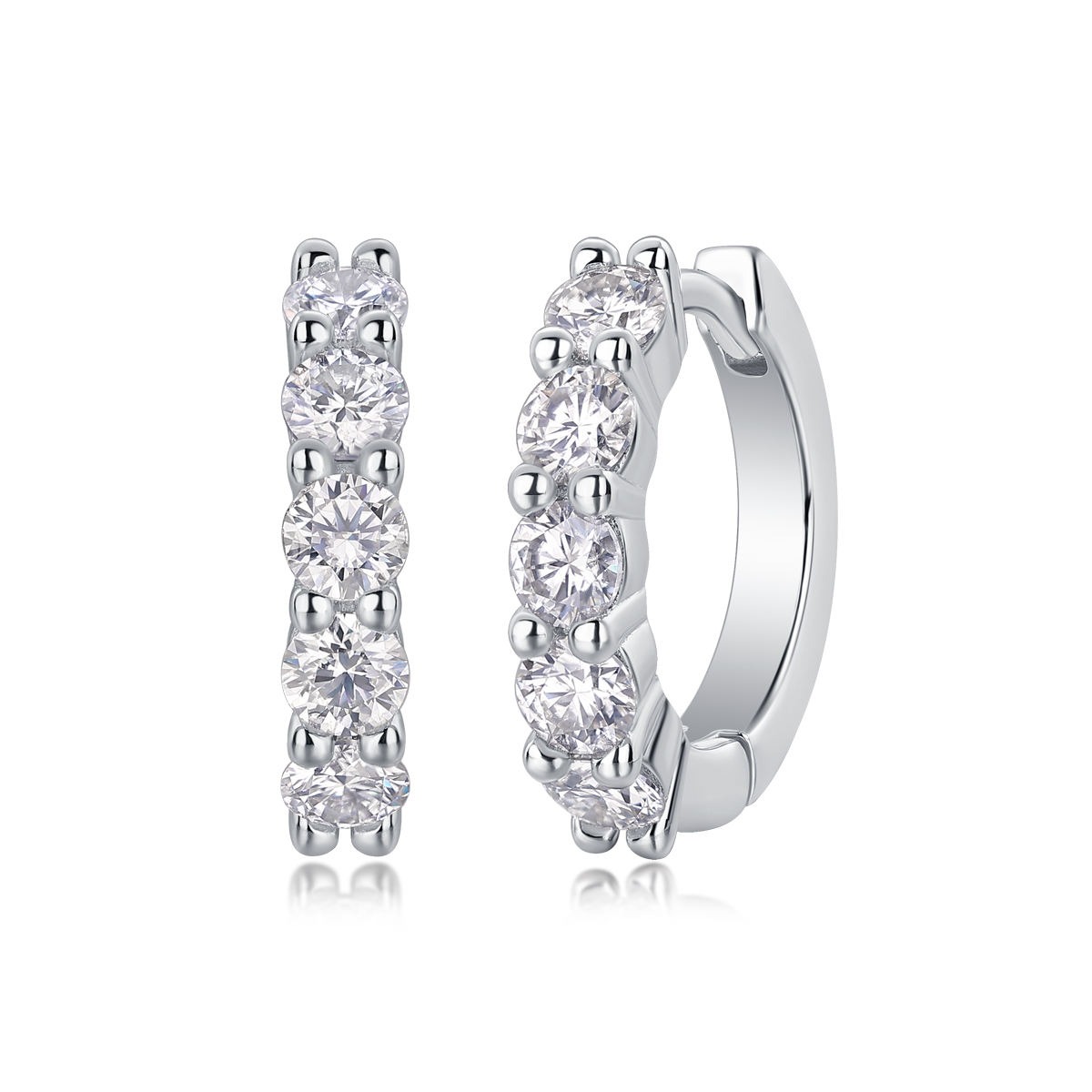 Moissanite S925 sterling silver earrings