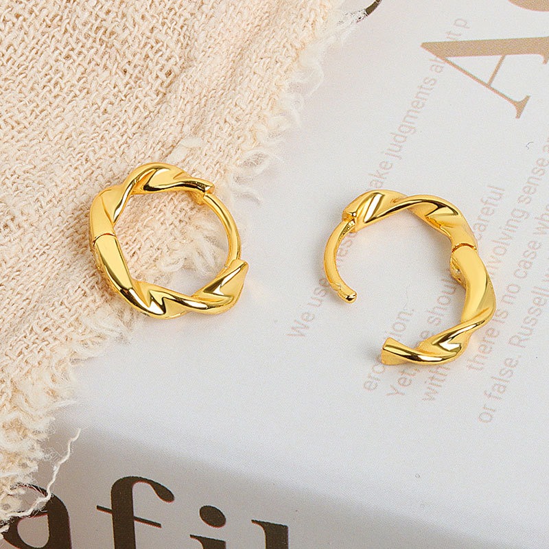 S925 sterling silver stud earrings irregular earrings - Image 5