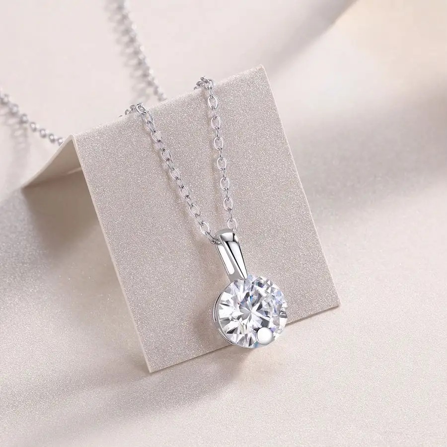 2-Carat Moissanite Pendant Necklace in 925 Sterling Silver - Image 4