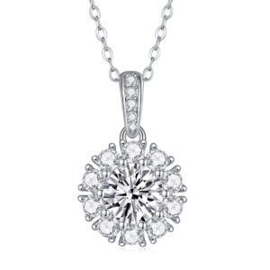 Moissanite Pendants Necklace Passes Diamond Iced Moissanite Pendant 925 Silver