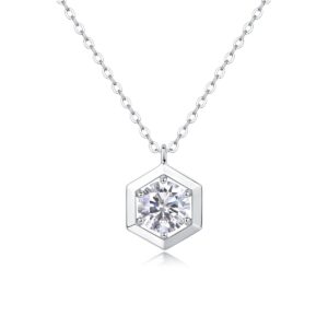 Moissanite Pendants Necklace Passes Diamond Iced Moissanite Pendant 925 Silver
