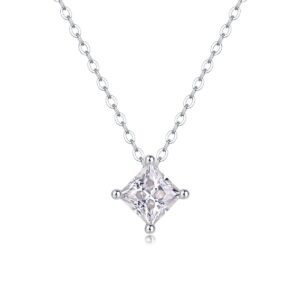 925 Sterling Silver Pendant Necklace Rhodium Plated