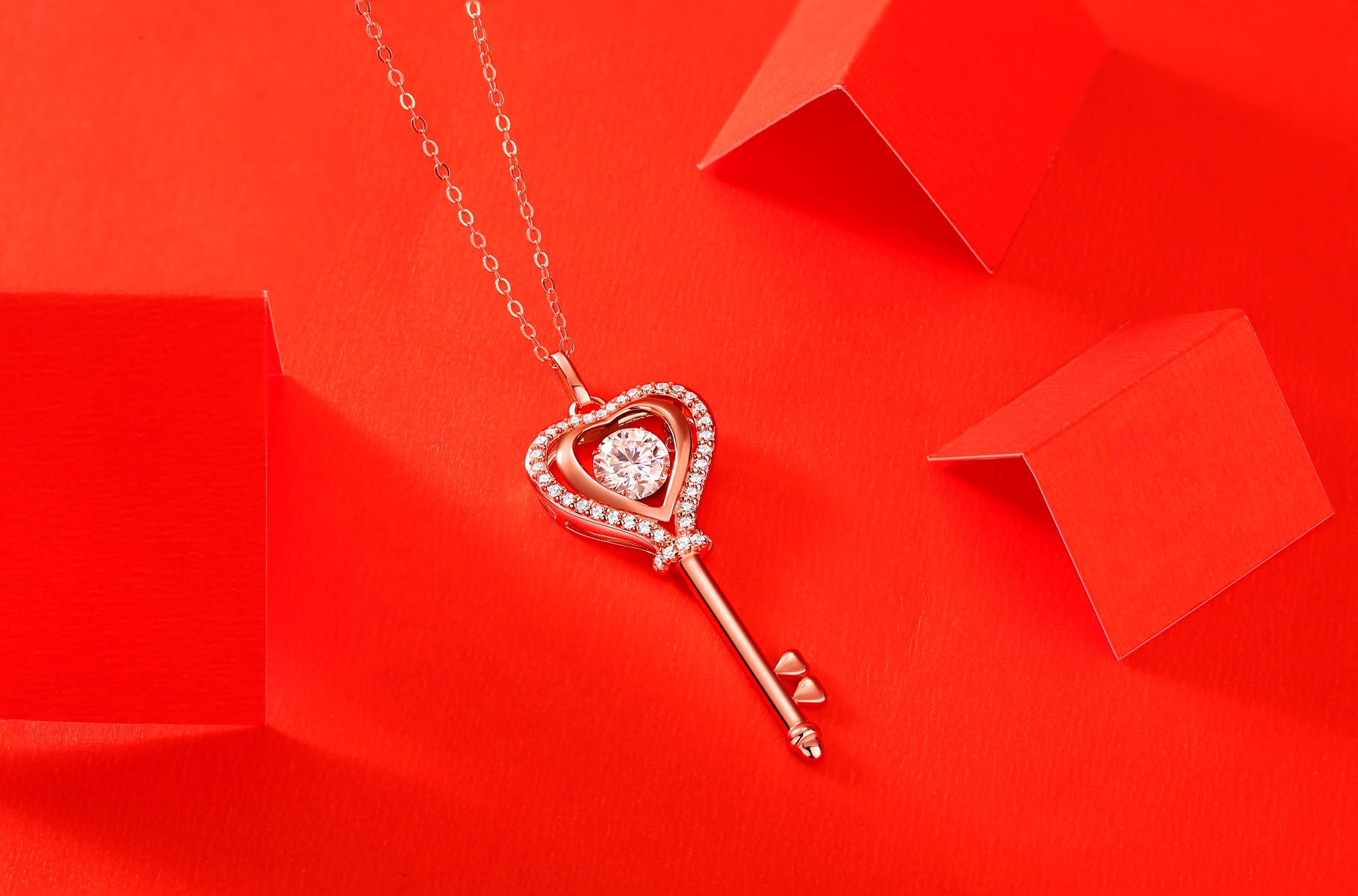 woman 925 silver Moissanite Necklace Pendant - Image 4