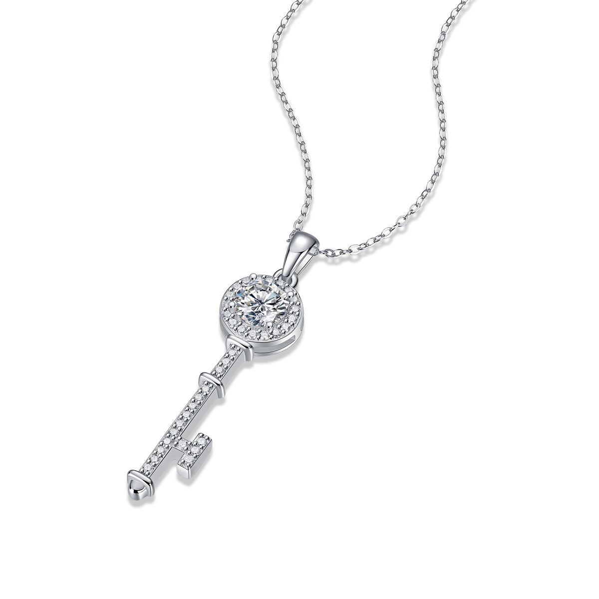 S925 Women's Pendant Necklace Nickel-Free Moissanite Jewelry with Gra Certification - Image 3