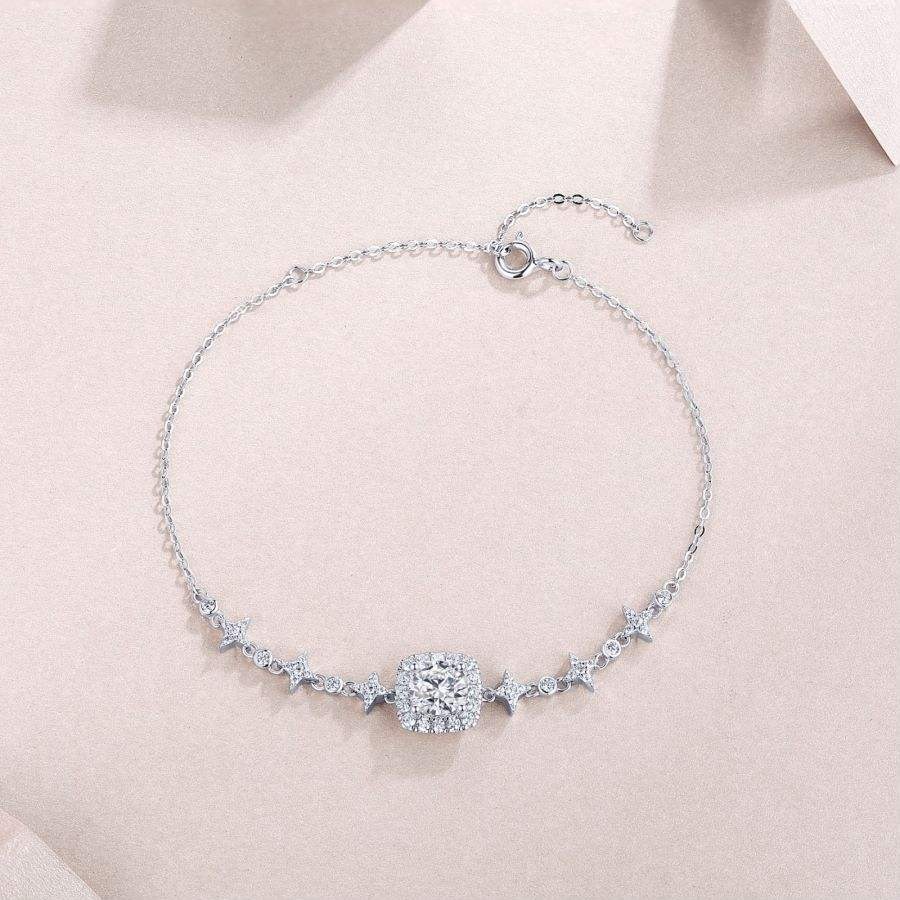 1 Carat Moissanite Tennis Necklace & Bracelet - 925 Silver, Lab Diamonds, GRA Certificate, Unisex - Image 3