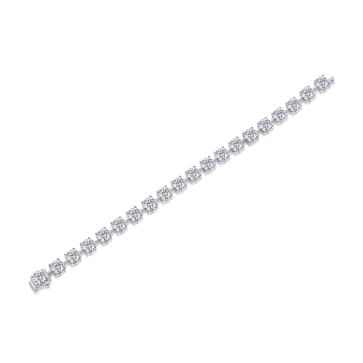 Moissanite Diamond Chain Tennis Bracelet 925 Sterling Silver for Women Fine Jewelry Bracelets & Bangles - Image 2