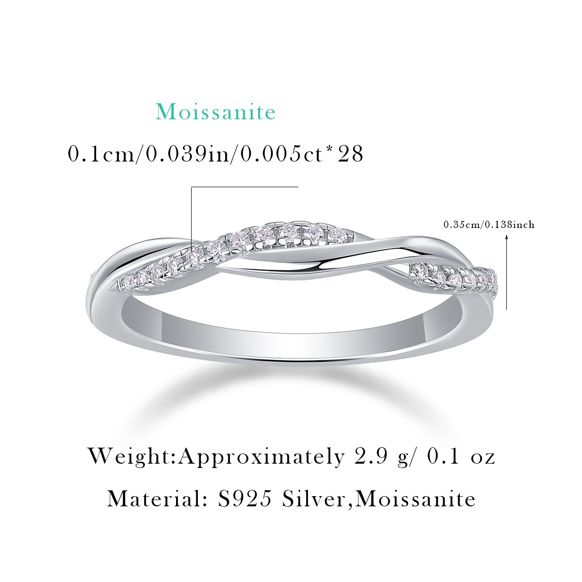 S925 Silver Men's Moissanite Fashion Women Ring For Sale - Image 2