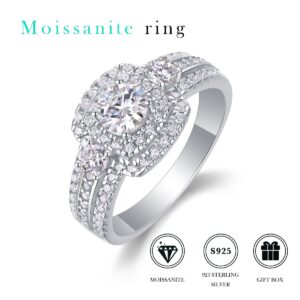 jewelry 925 sterling silver ring crown moissanite engagement wedding ring for women