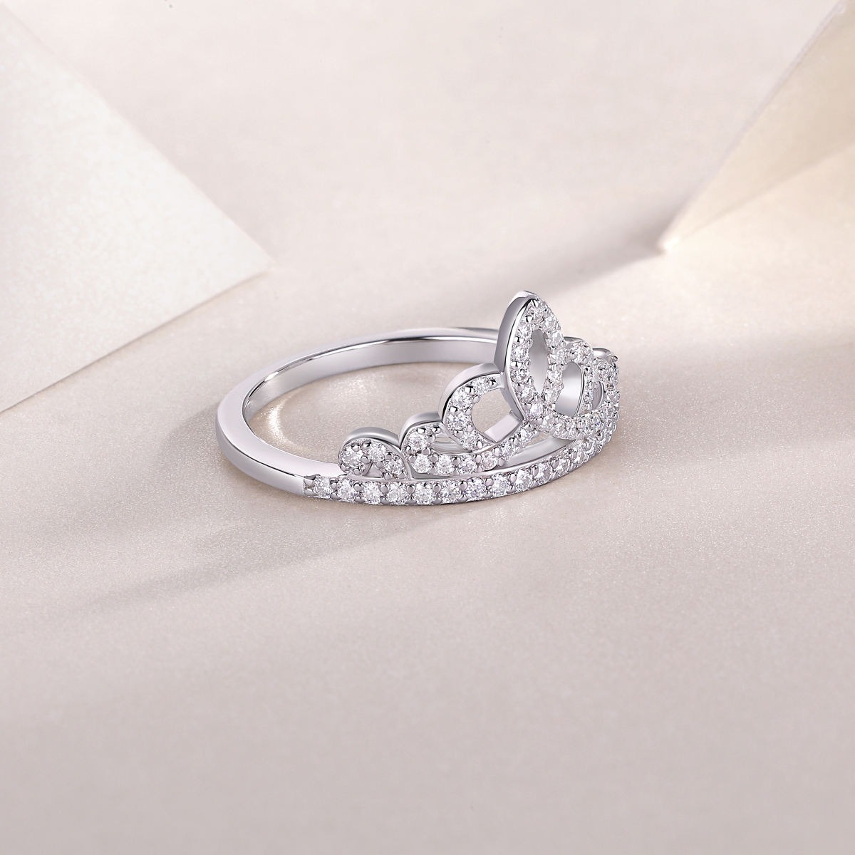 jewelry 925 sterling silver ring diamond moissanite love couple wedding engagement ring for women - Image 4