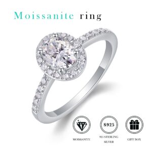 Wholesale 925 Sterling Silver 1ct Moissanite Engagement Ring Jewelry Gold Ring With GRA