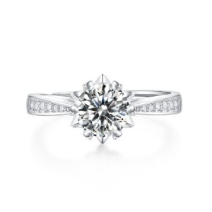S925 sterling silver ring 1ct moissanite diamond wedding engagement ring for women fashion jewelry