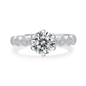 S925 sterling silver ring 1ct moissanite diamond wedding engagement ring for women fashion jewelry