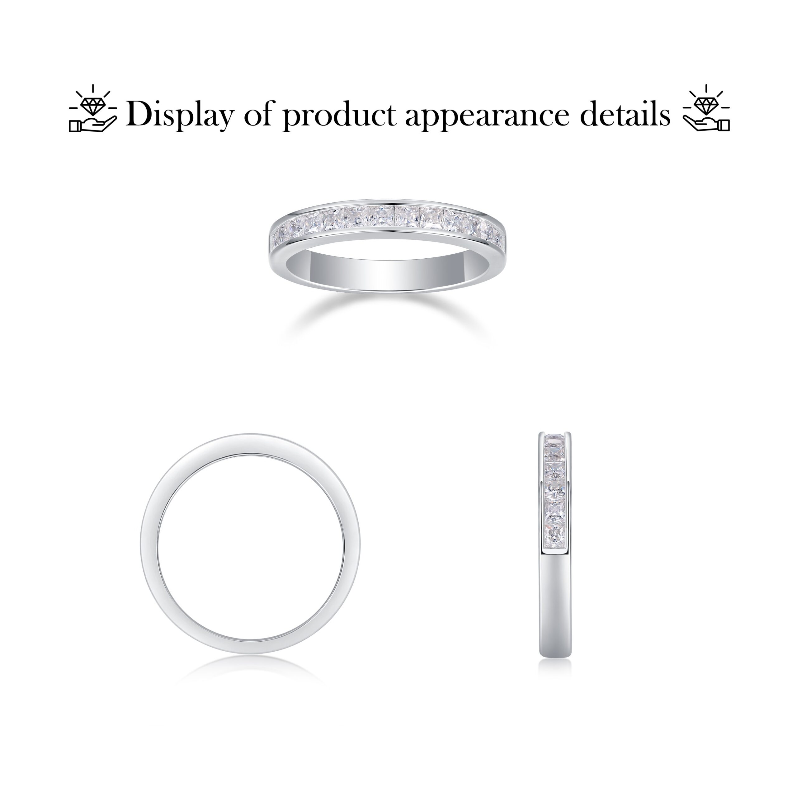 moissanite stone finger ring cheap engagement rings designs for girls - Image 3