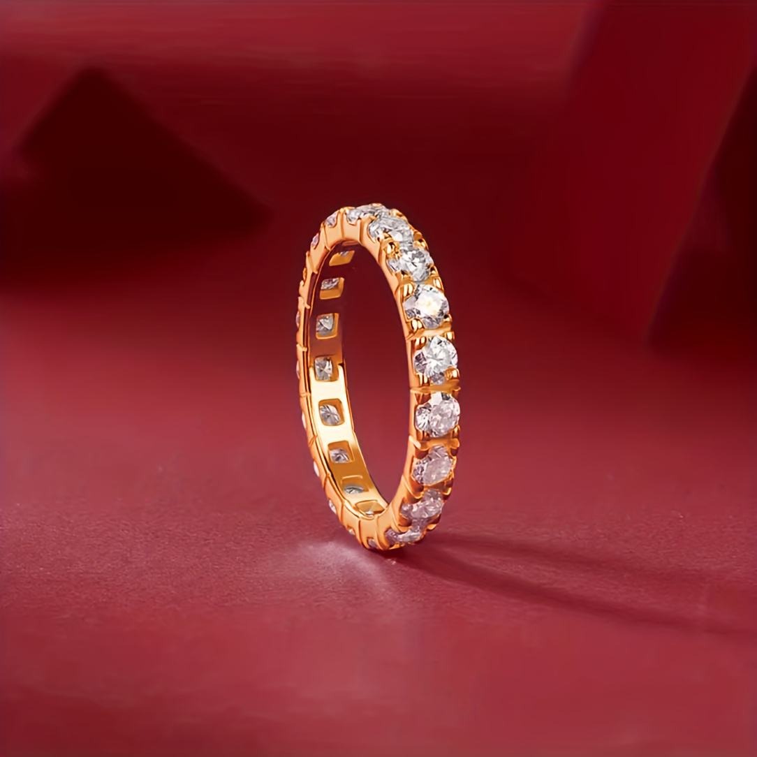 High Quality 925 Silver Women Moissanite Diamond Engagement Solitaire Rings Gold Moissanite ring - Image 5