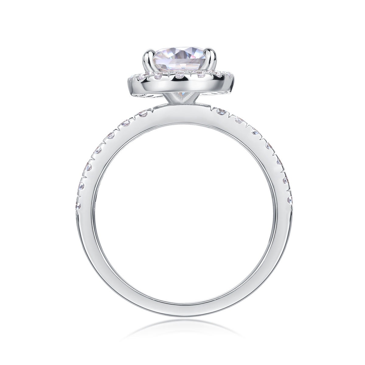 S925 Moissanite Ring Silver Jewelry Women Gift Party Sterling Stone Wedding Technology party - Image 4