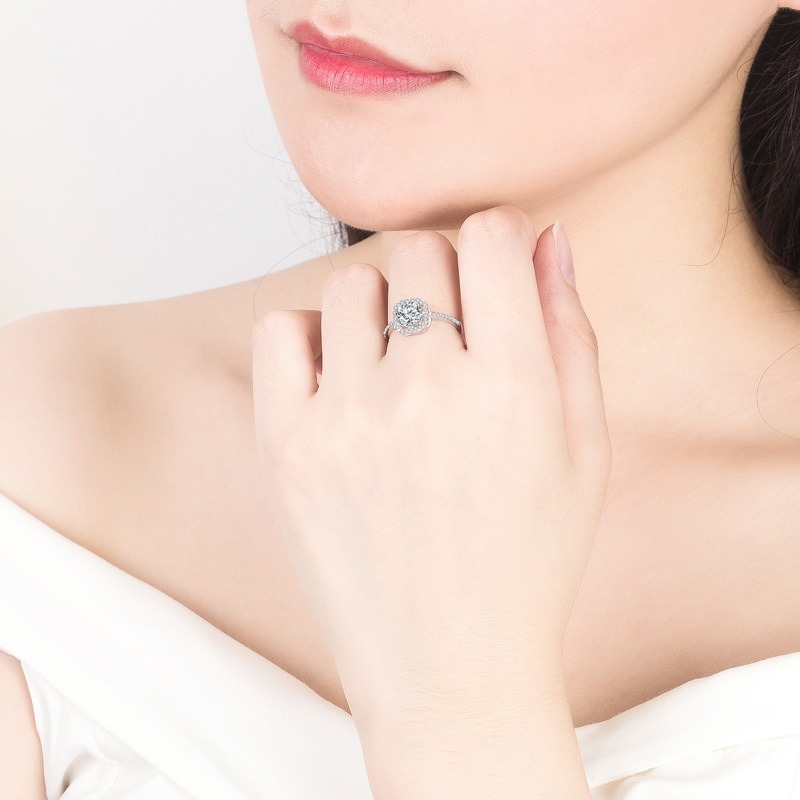 S925 sterling silver ring opening adjustable zircon women's ring - Image 4