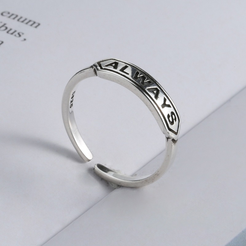 S925 sterling silver ring opening adjustable women's ring - Image 4